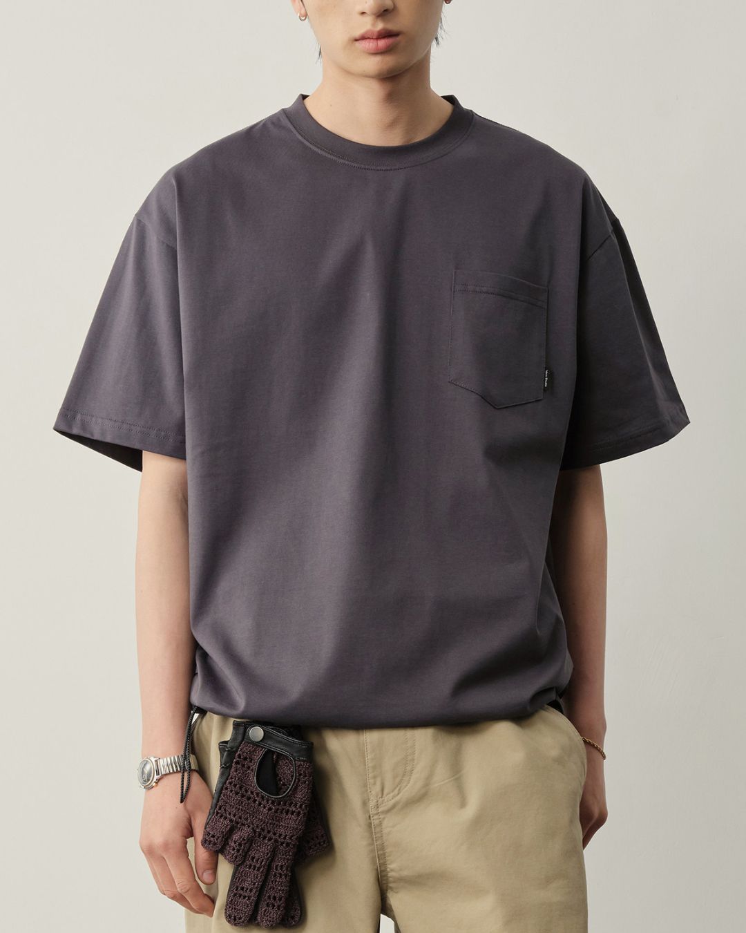 Pocket Drawstring Cool T-shirt　ST183
