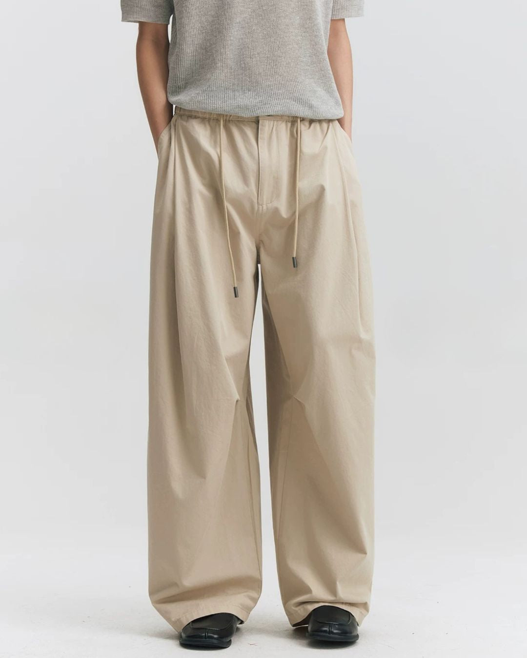 Cotton Gathered Wide Pants　WP106