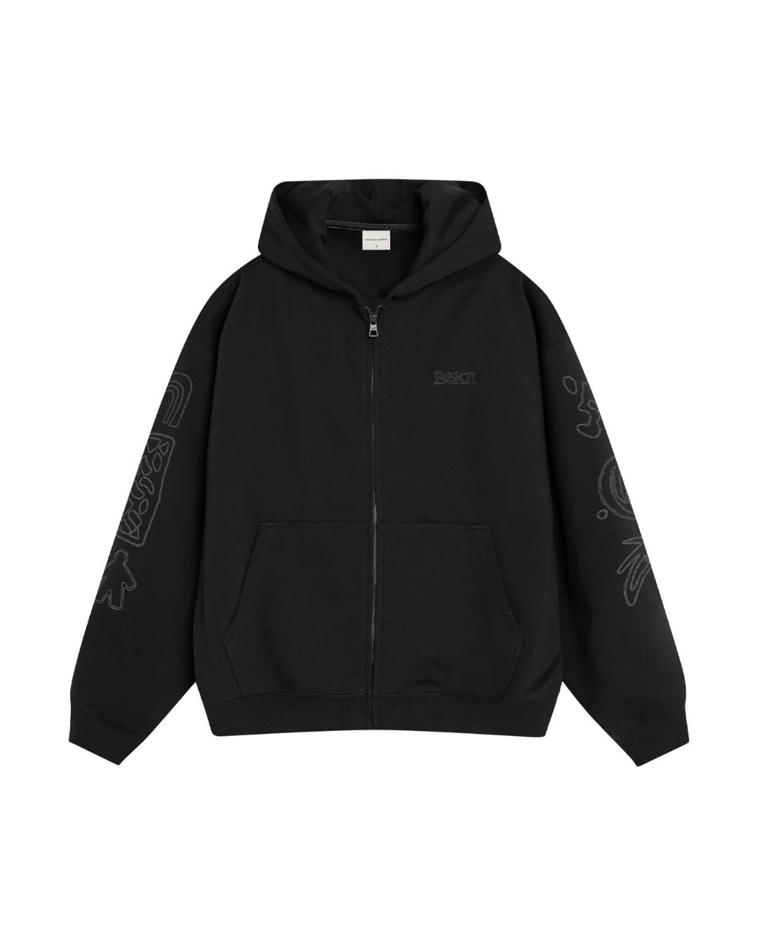 Sketch Graphic Zip Hoodie　HD089
