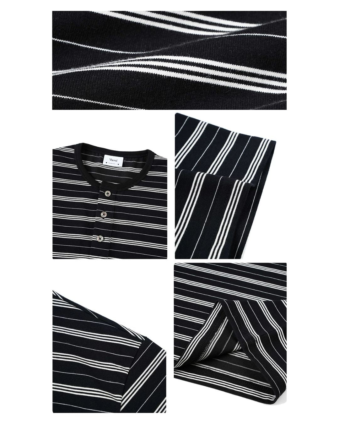 Border Henley T-Shirt　ST208