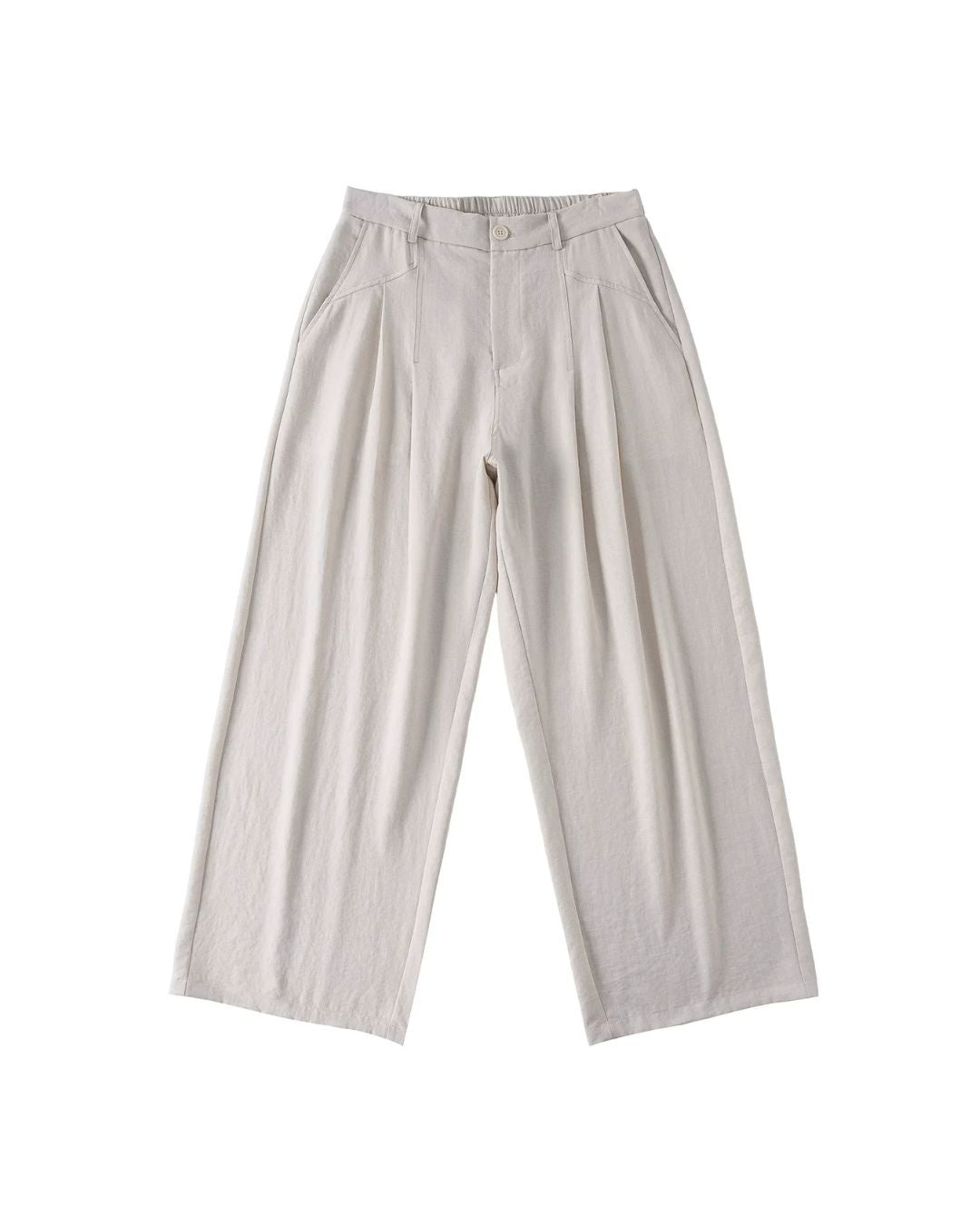 Linen Pleated Wide Pants　WP110
