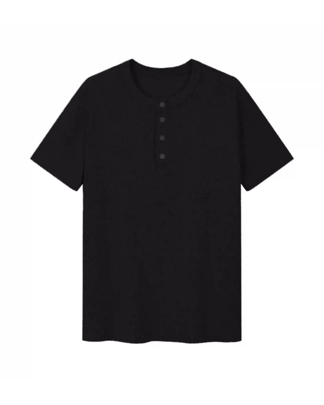 Henley-Neck Slub T-Shirt　ST219