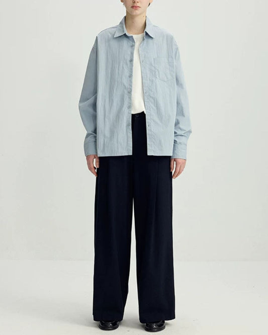 Light Blue Short-length Shirt　LS106