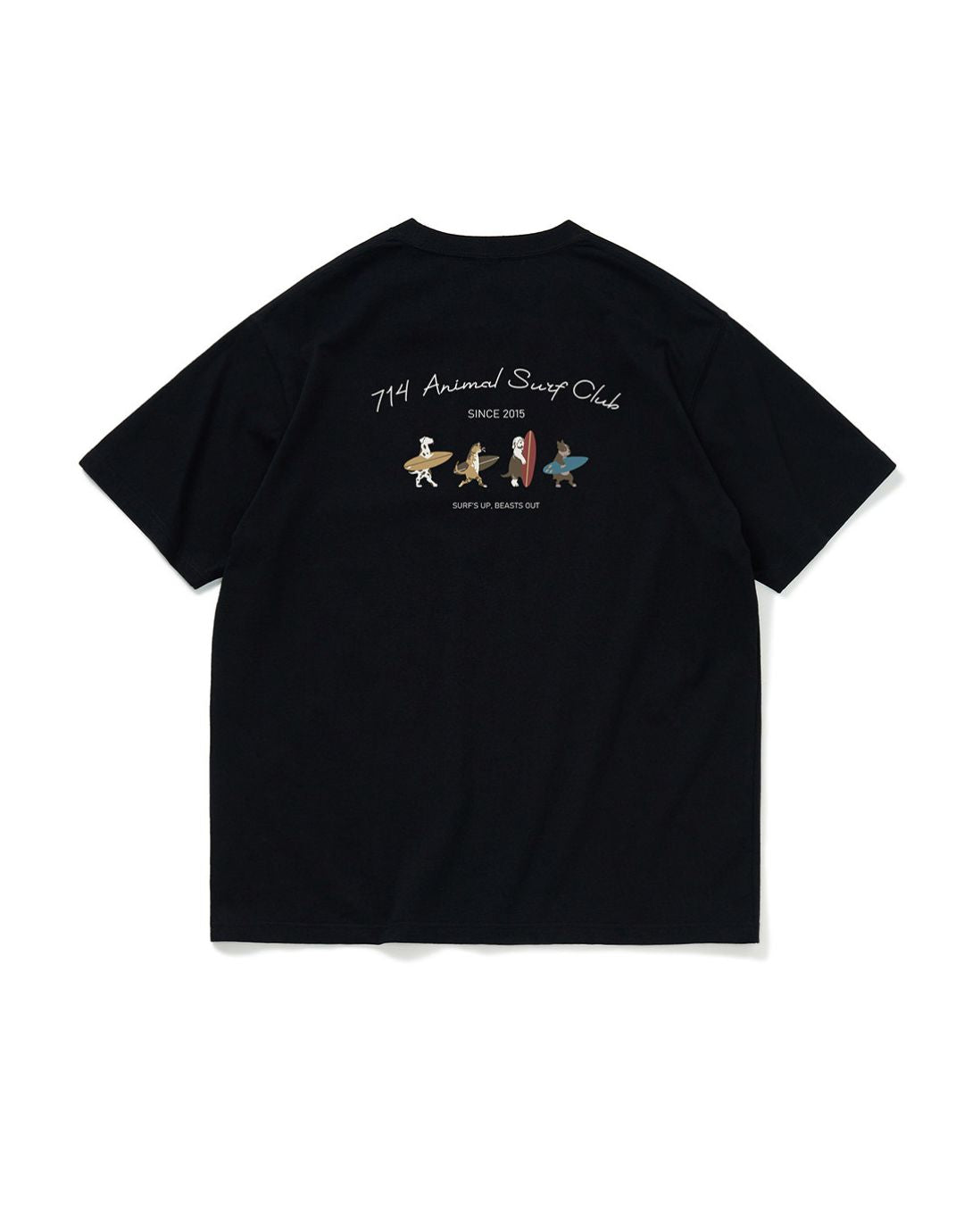 Animal Surfing Print T-shirt　ST173