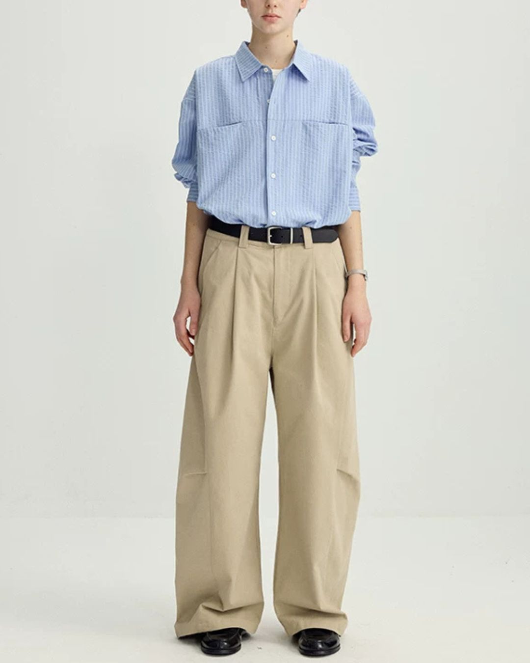 Washed Cotton Side-tuck Pants　WP100