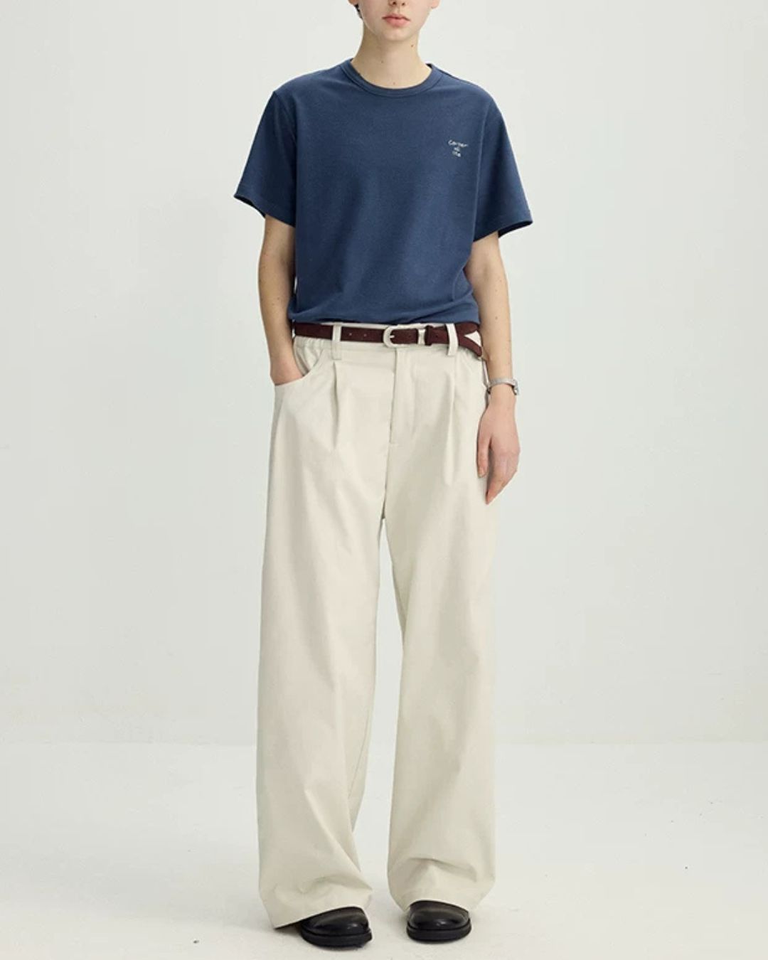 Flap Pocket Straight Wide Pants　WP101