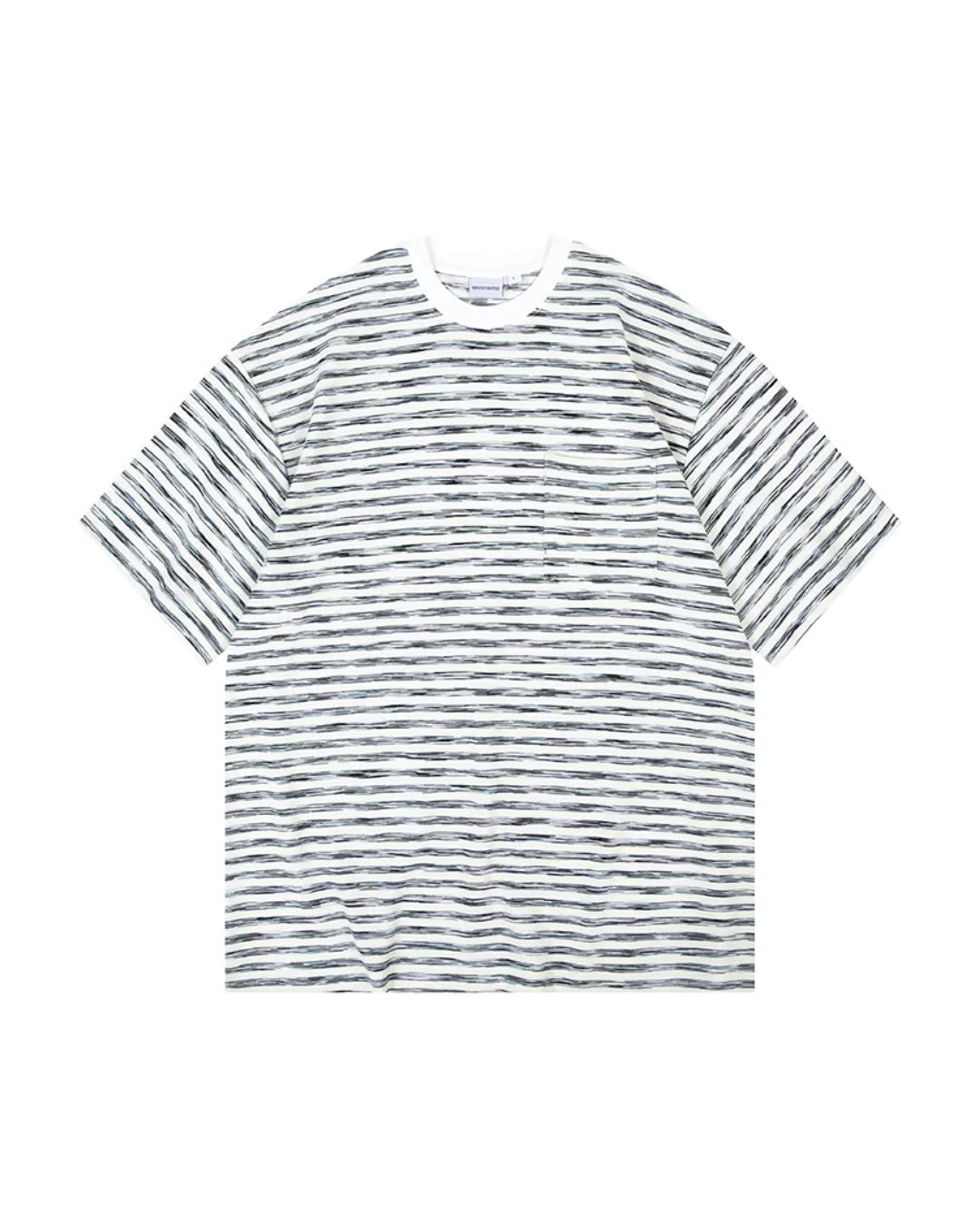 Faded Border Print T-shirt　ST186