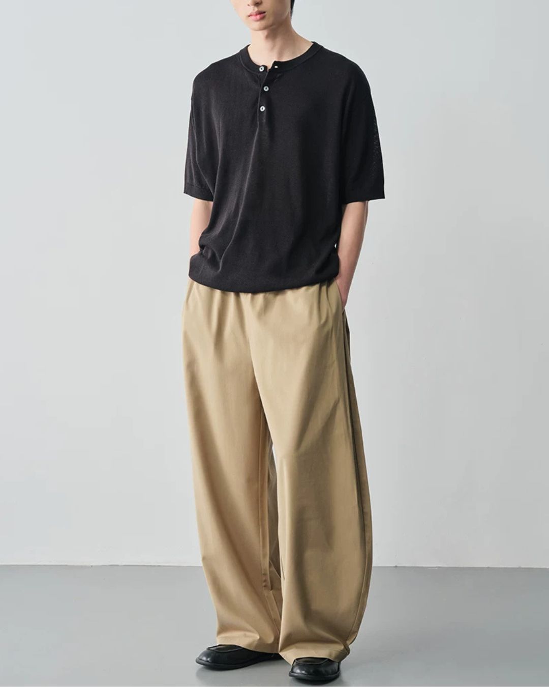 Linen Blended Drape Pants　WP105