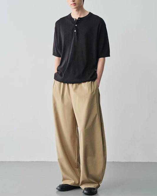 Linen Blended Drape Pants　WP105