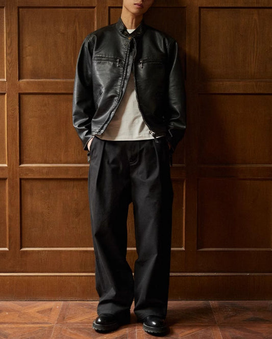 Single Rider Leather Jacket　JK234