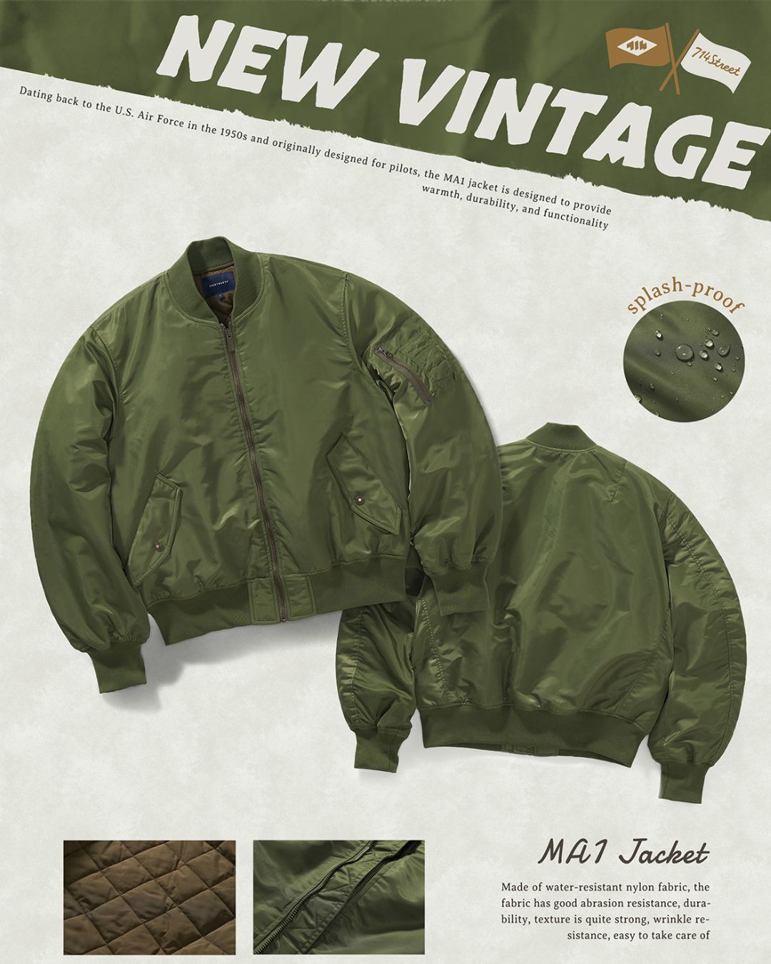 American Retro MA-1 Jacket　JK205