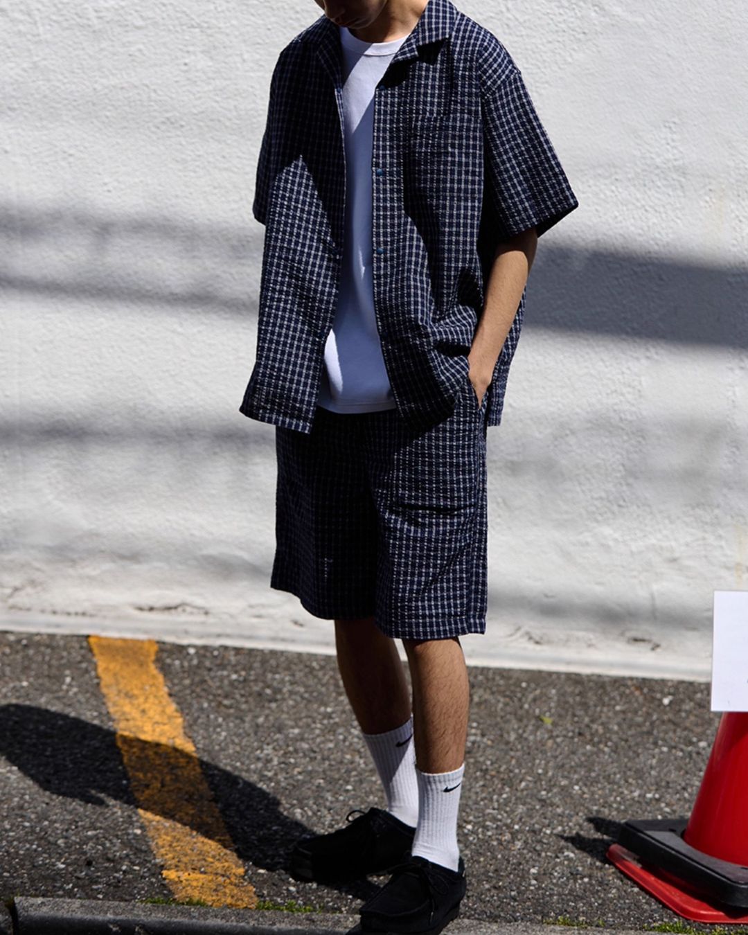 Seersucker Check Short Pants　SP068
