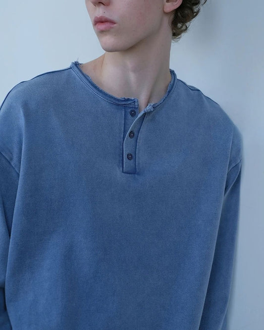 Washed Henley T-Shirt　LT093