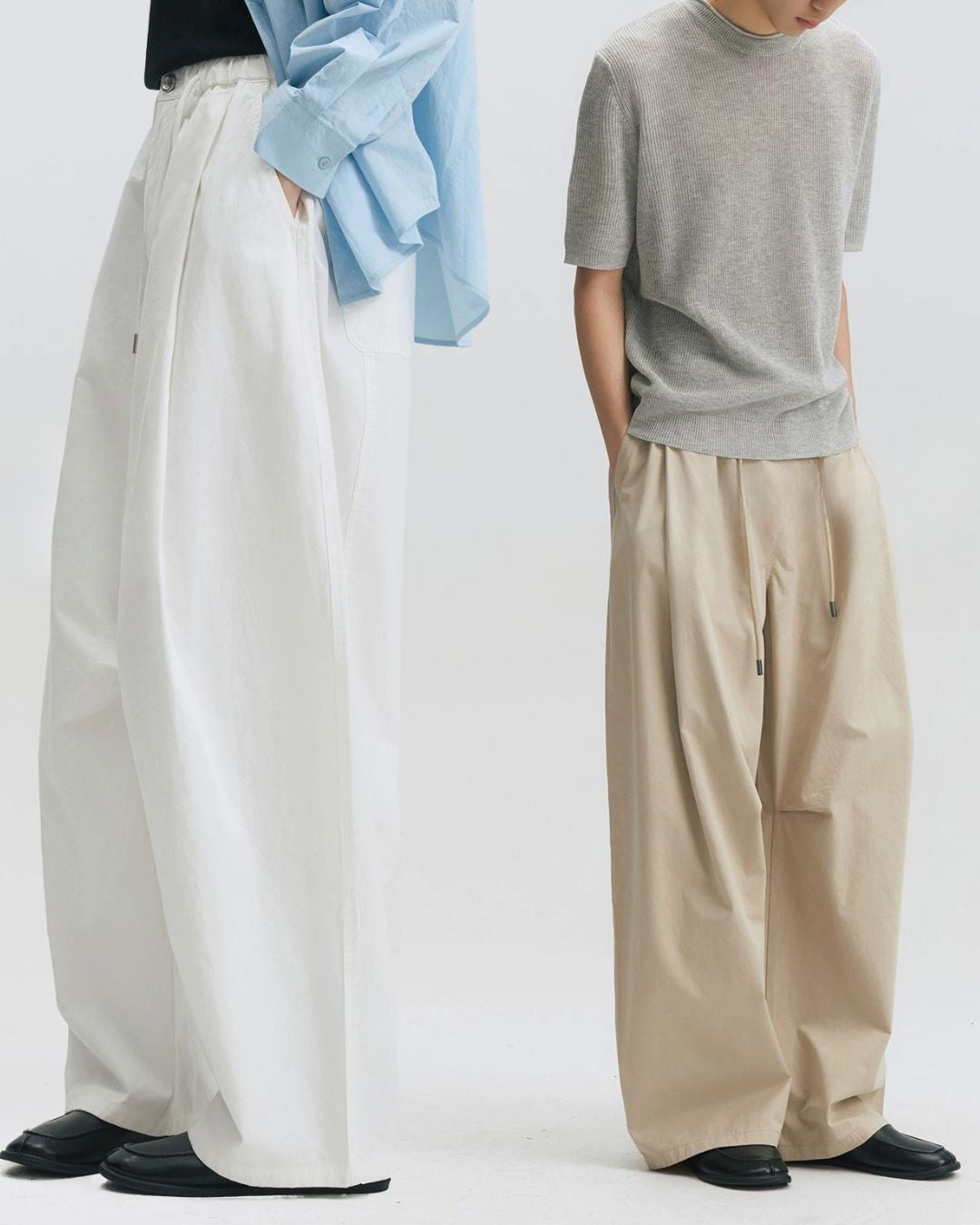 Cotton Gathered Wide Pants　WP106