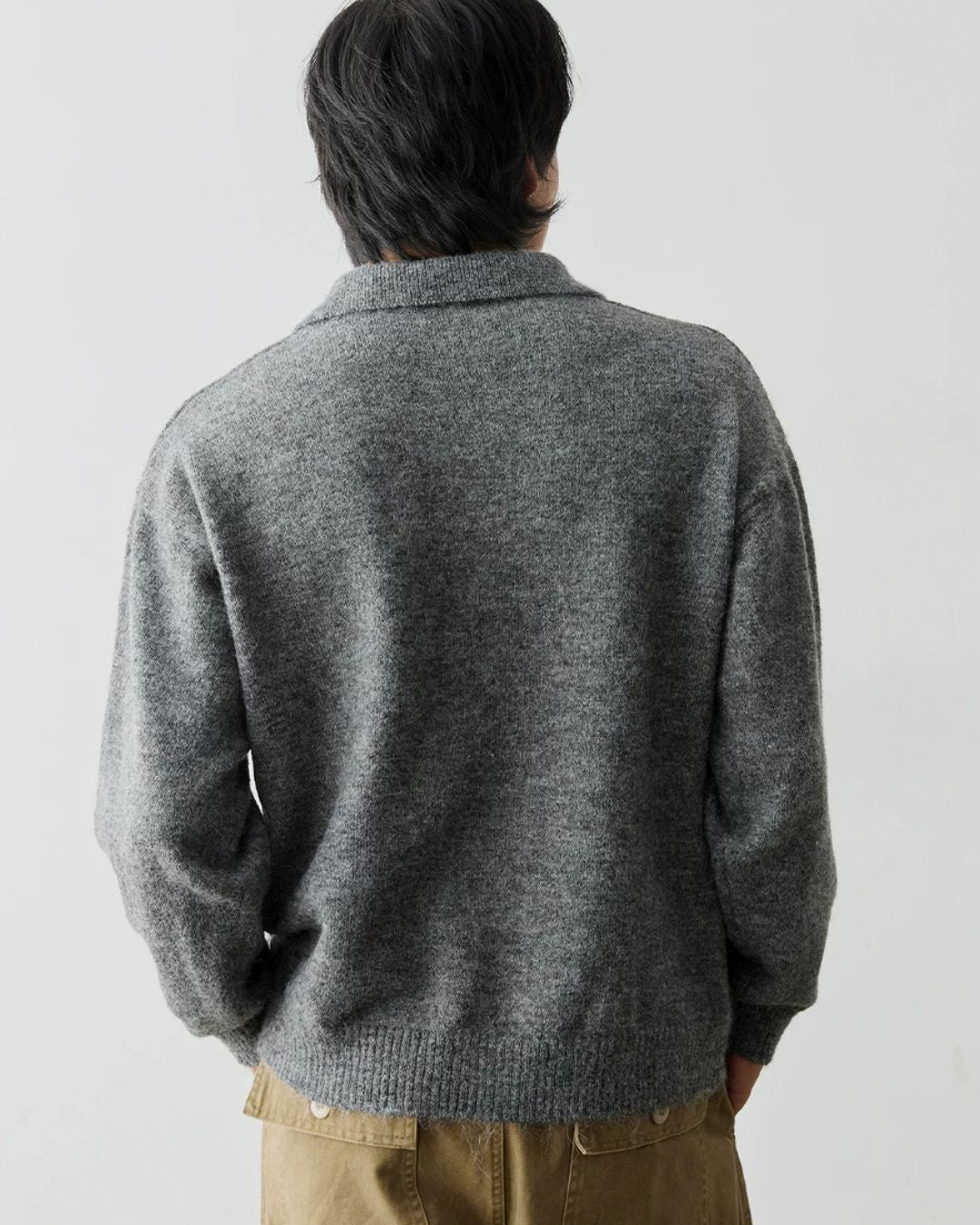 Alpaca Blend Polo Knit　KN058