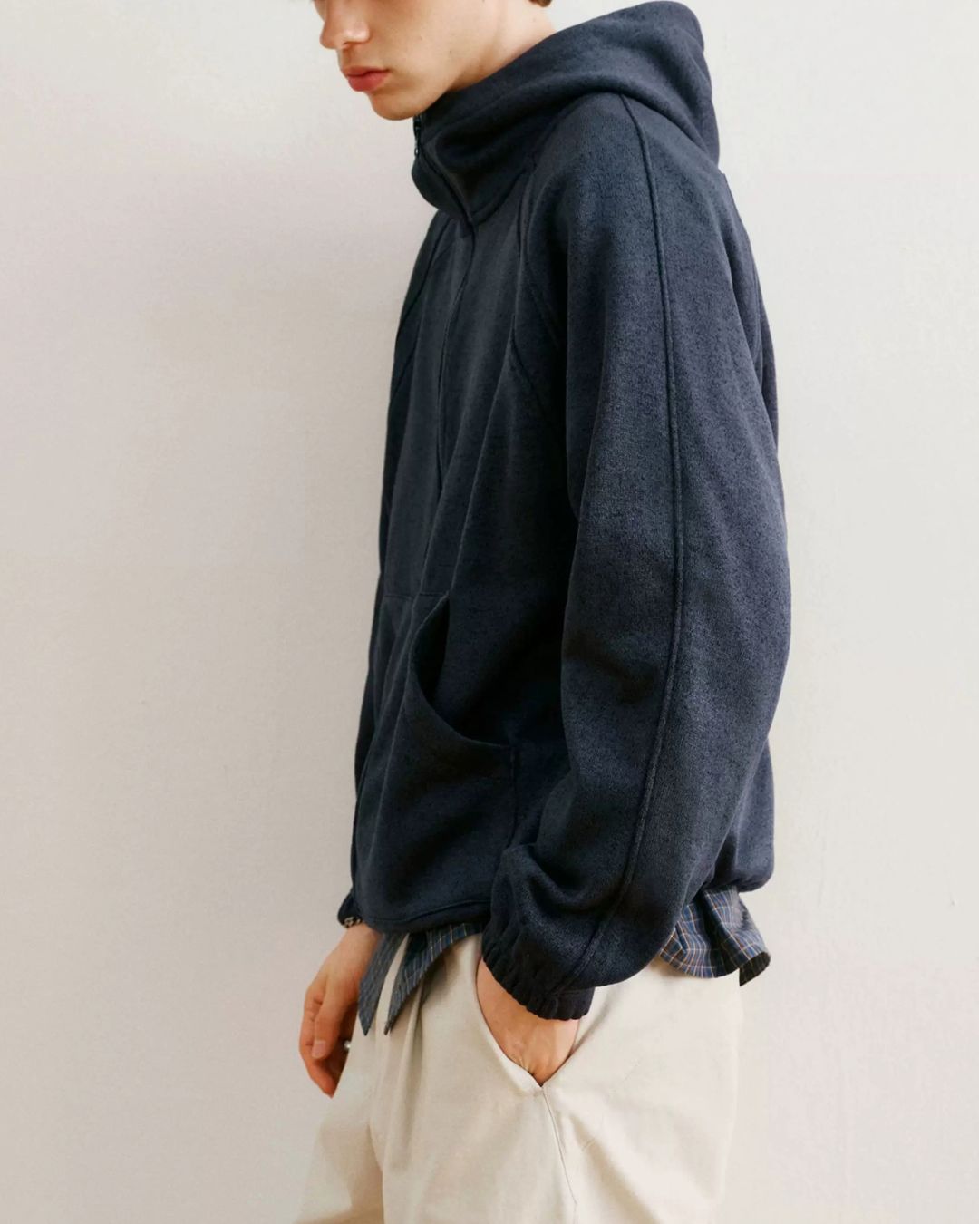 Heathered Zip Hoodie　HD085