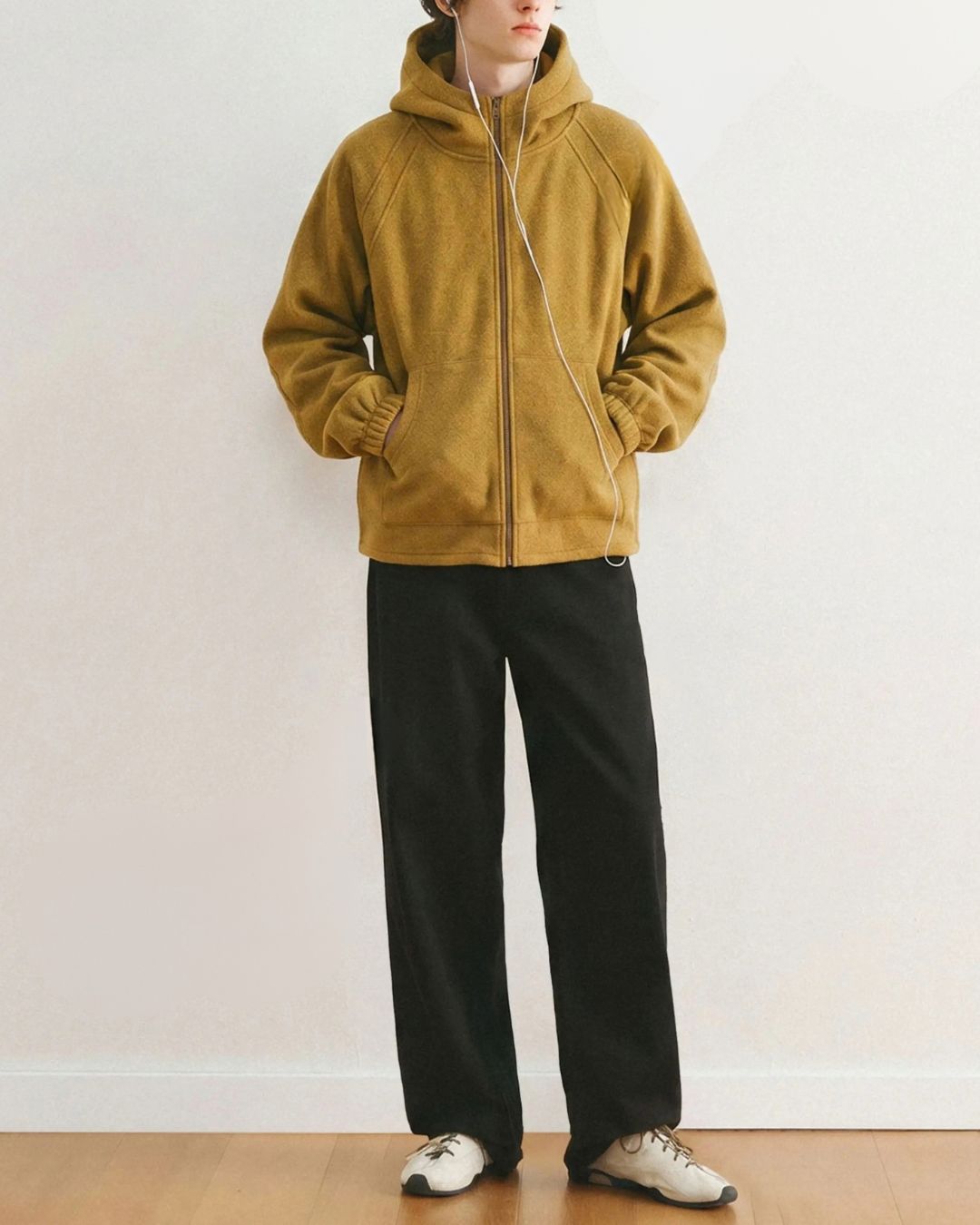Heathered Zip Hoodie　HD085