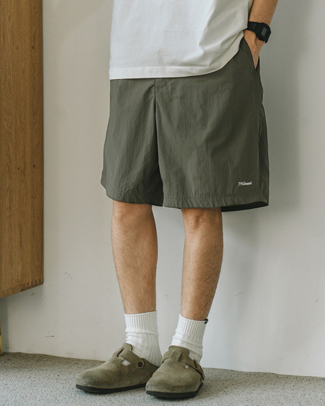 Nylon Logo Half Pants　SP021