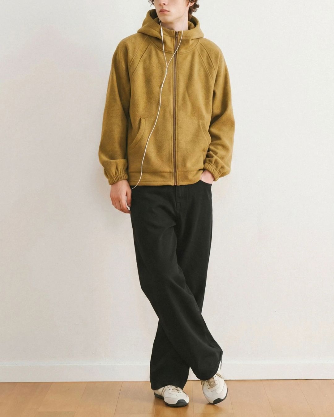 Heathered Zip Hoodie　HD085