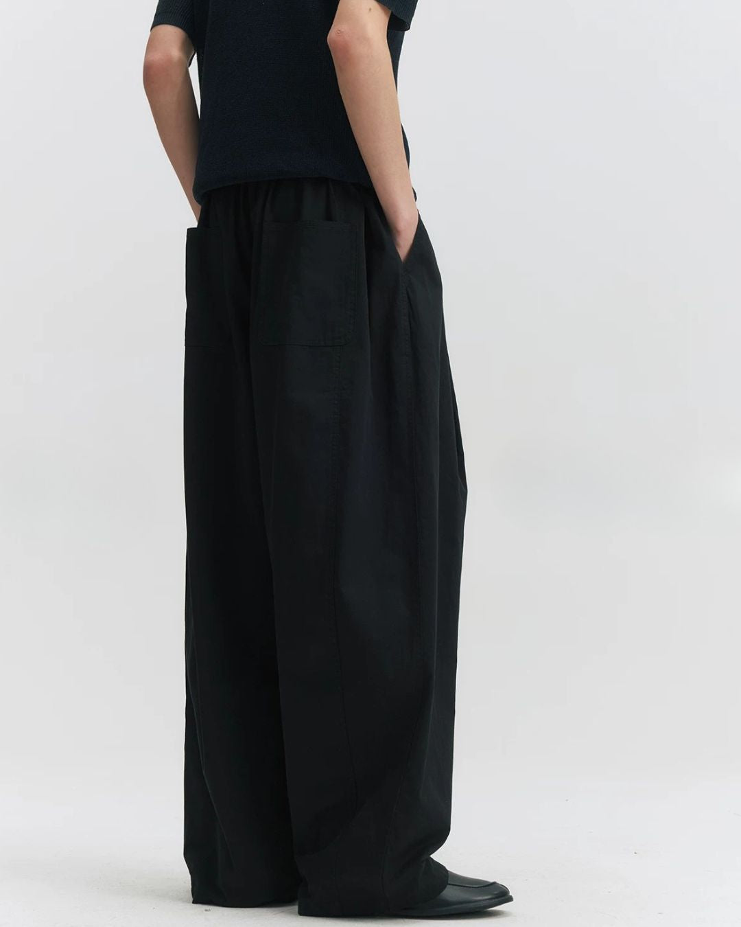 Cotton Gathered Wide Pants　WP106