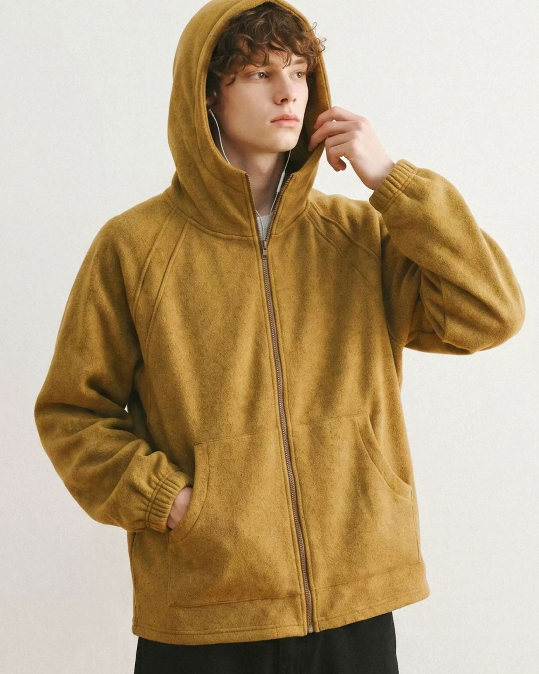 Heathered Zip Hoodie　HD085