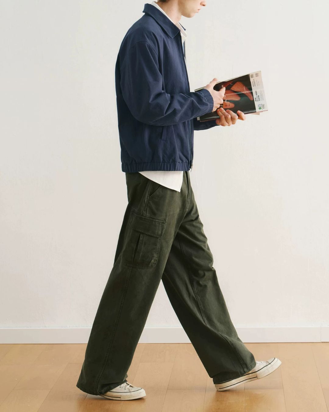 Washed Cargo Wide Pants　CP063