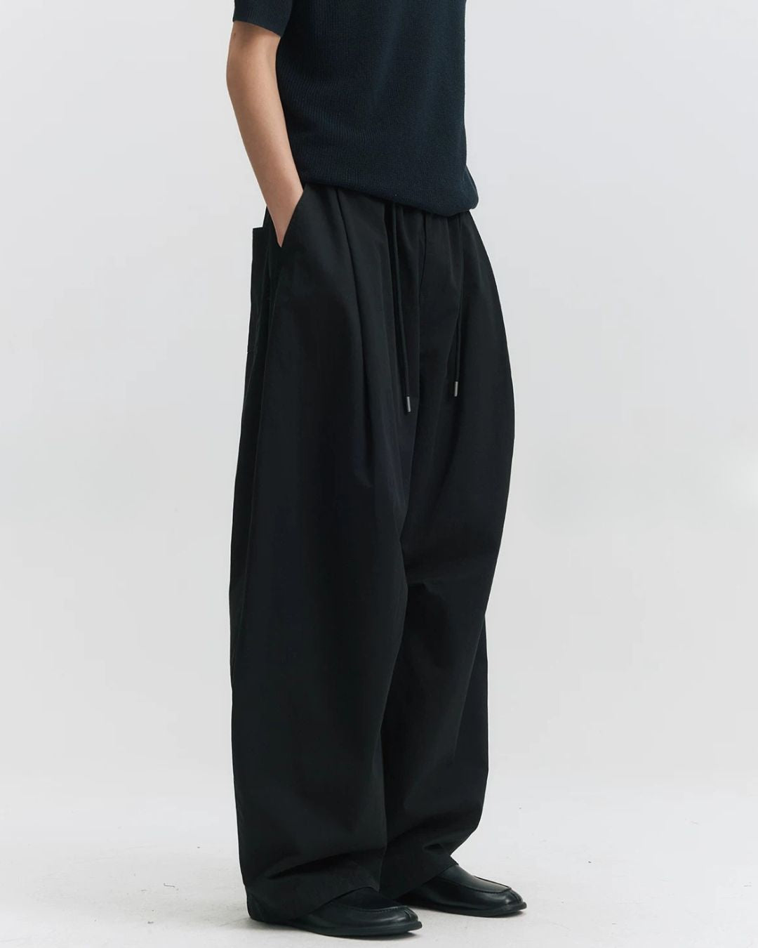 Cotton Gathered Wide Pants　WP106