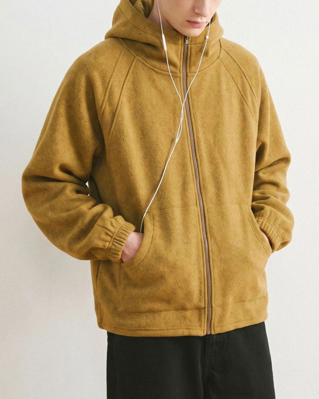 Heathered Zip Hoodie　HD085