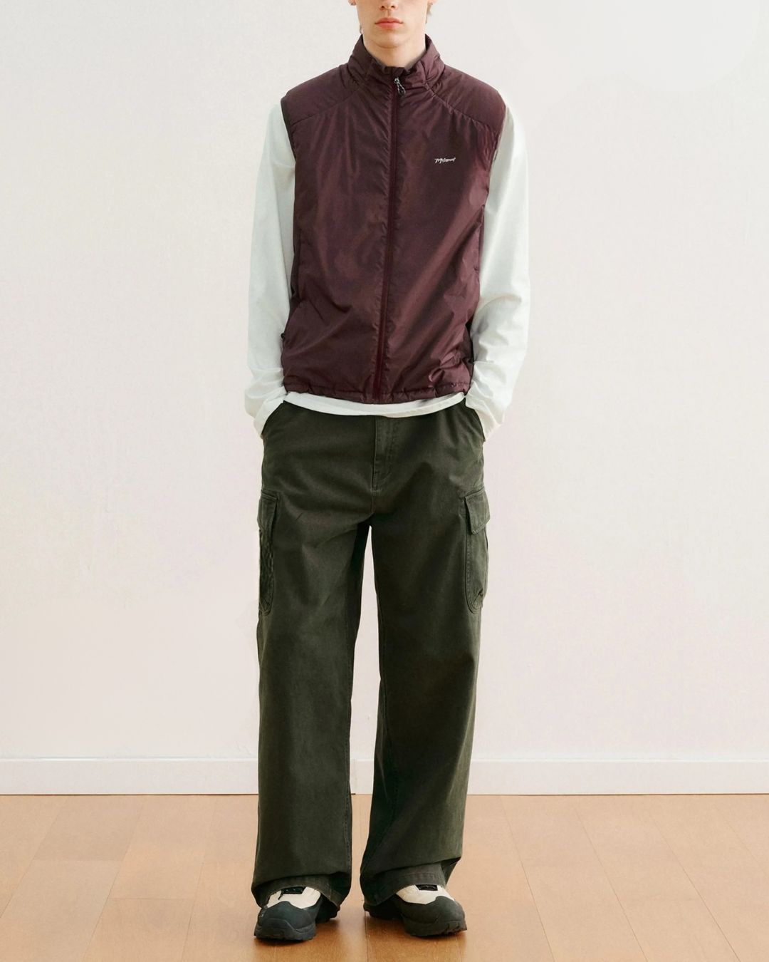 Washed Cargo Wide Pants　CP063