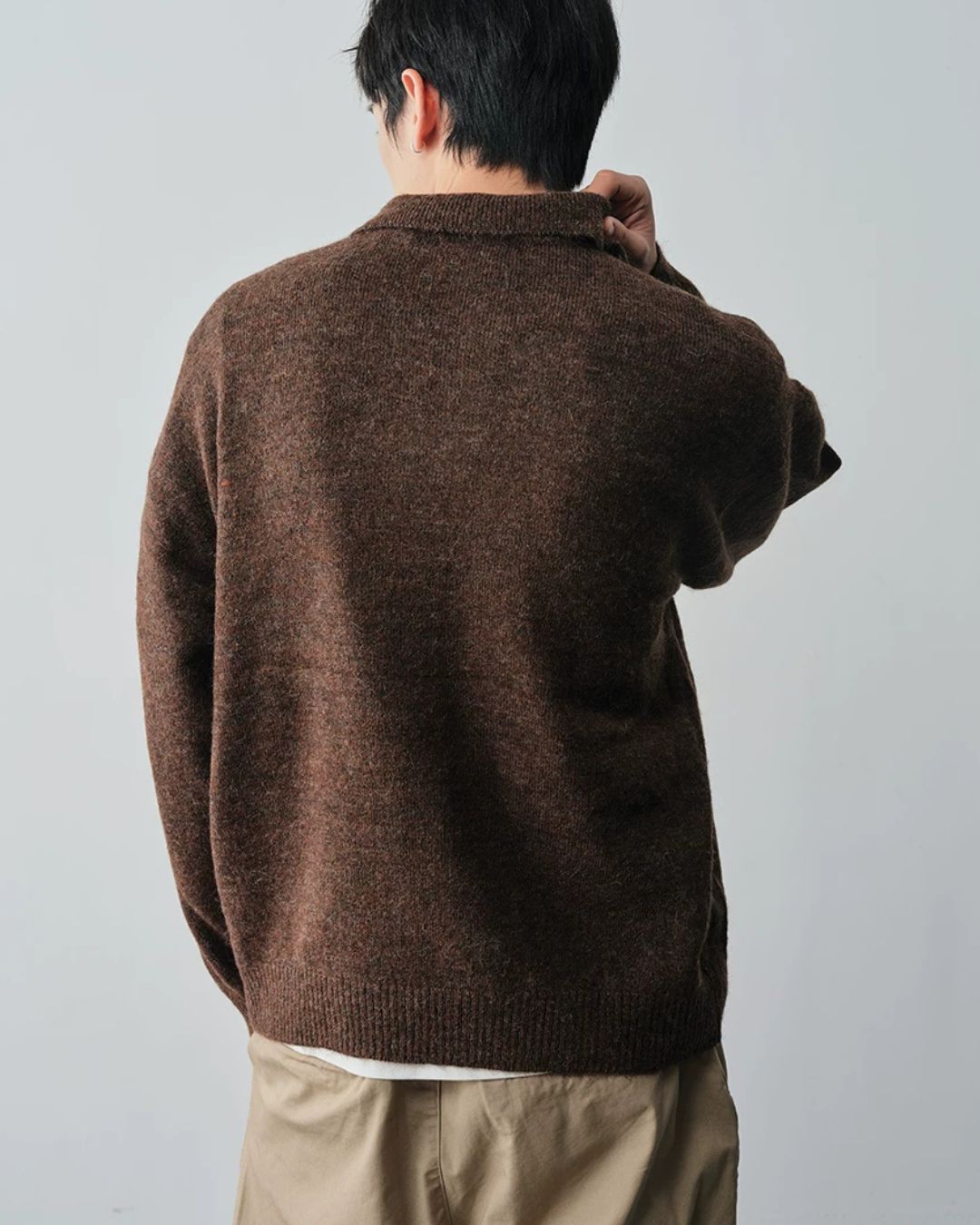 Alpaca Blend Polo Knit　KN058