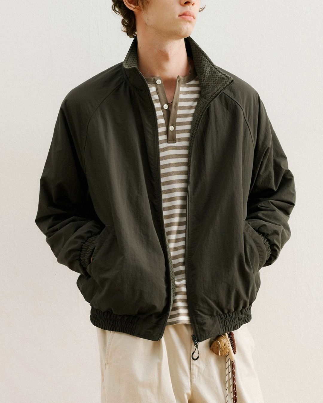 Reversible Stand Collar Jacket　JK257