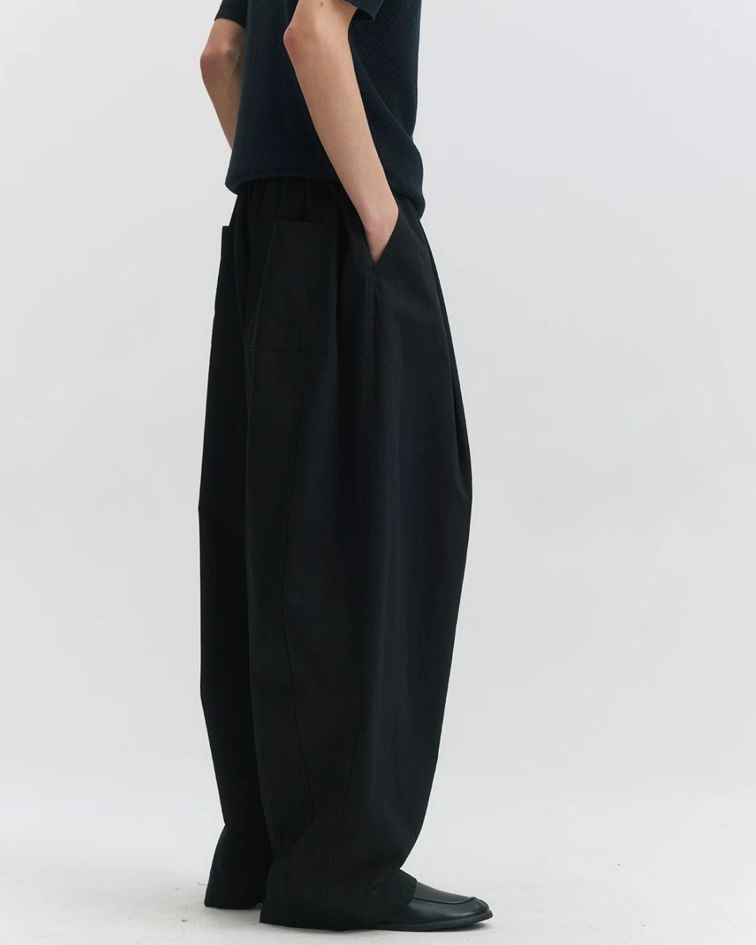 Cotton Gathered Wide Pants　WP106