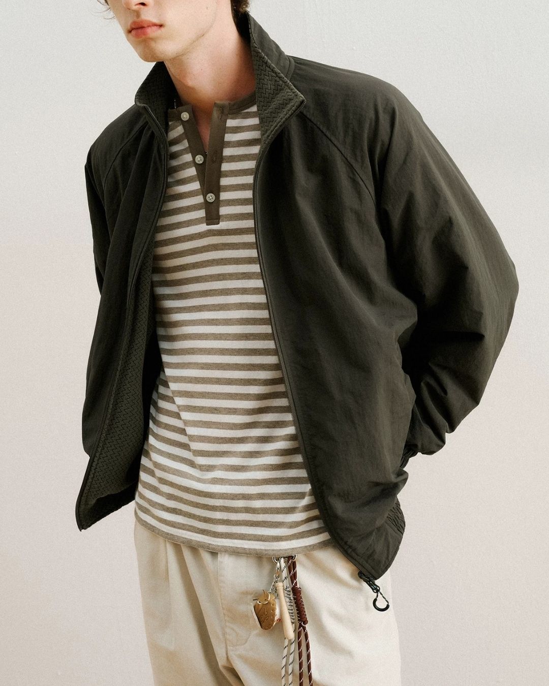 Reversible Stand Collar Jacket　JK257