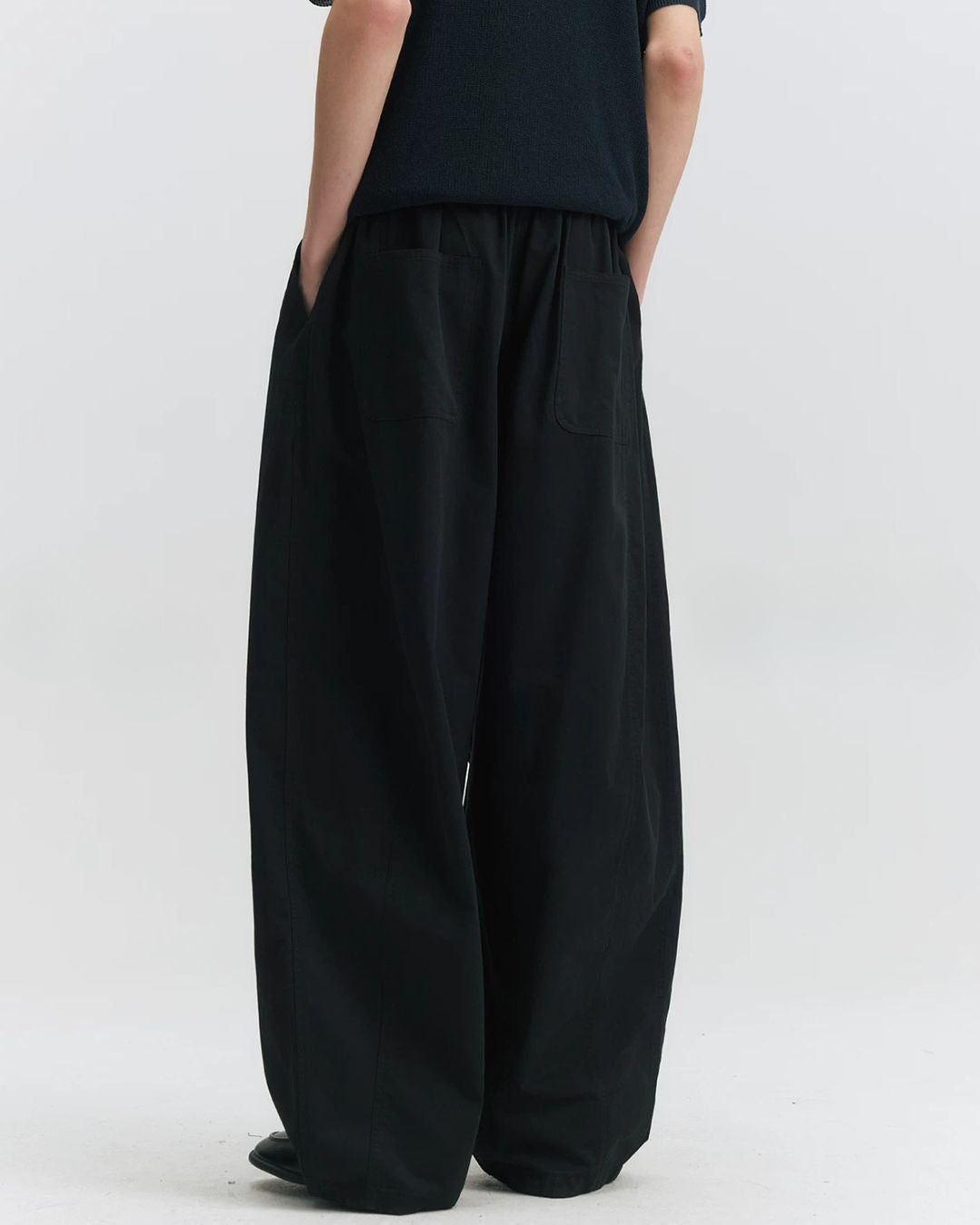 Cotton Gathered Wide Pants　WP106
