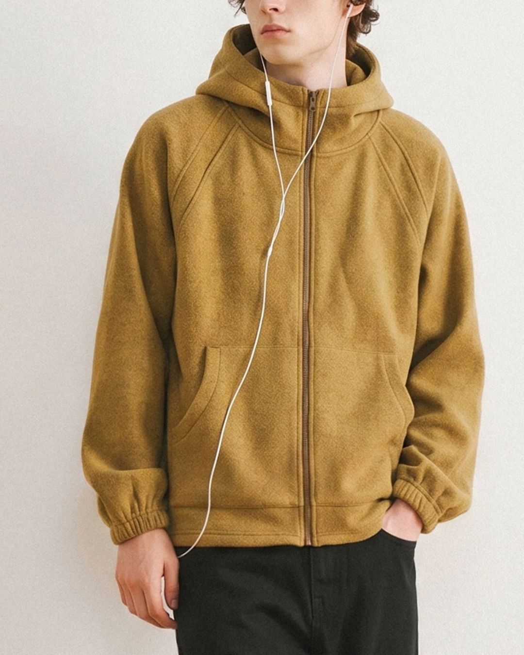 Heathered Zip Hoodie　HD085