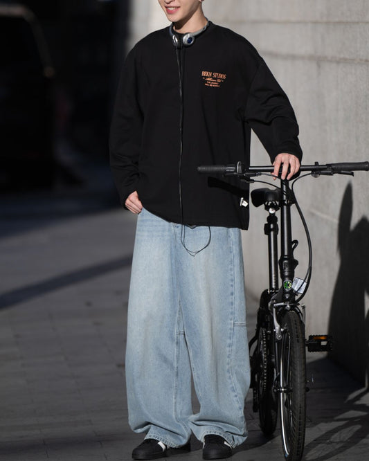 Wide-leg Blue Jeans　DP055