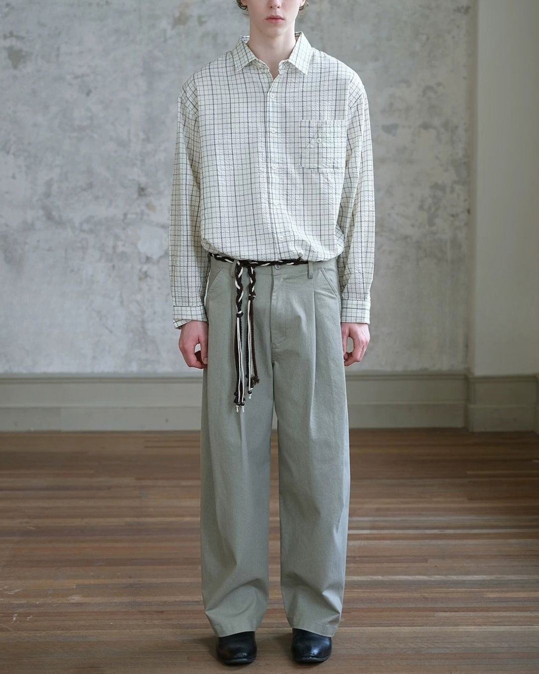 Textured Check Shirt　LS113