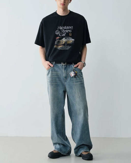 Vintage Print Relaxed T-shirt　ST191