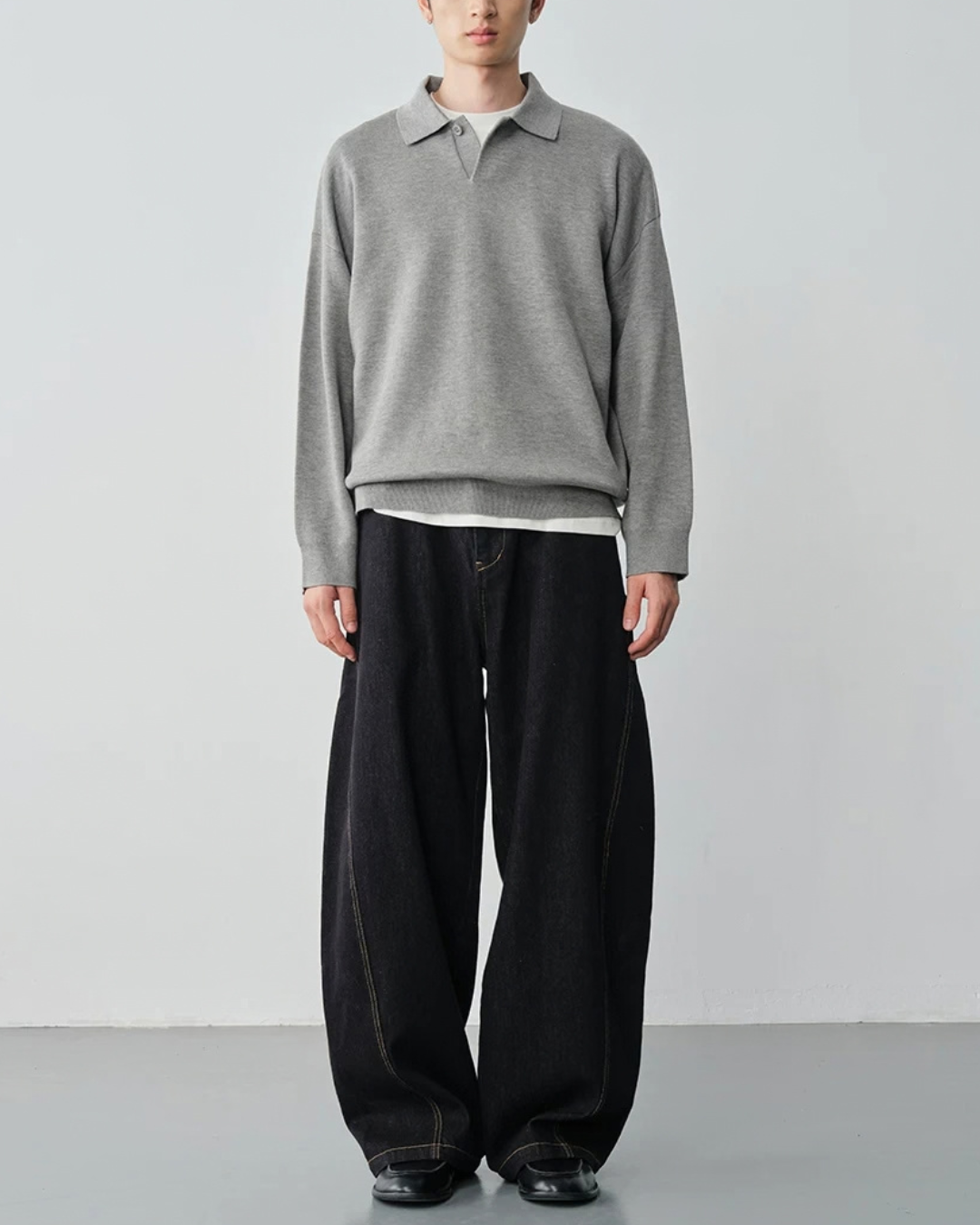 Relaxed Polo Knit　KN055