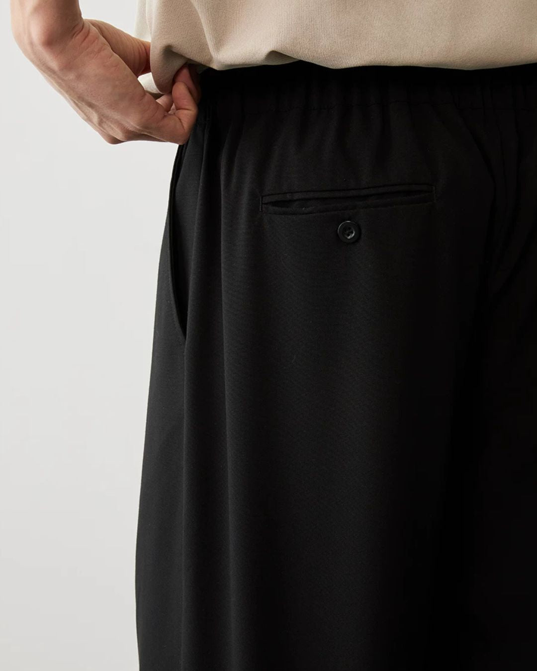 Wool Blend Tuck Wide Pants　WP119