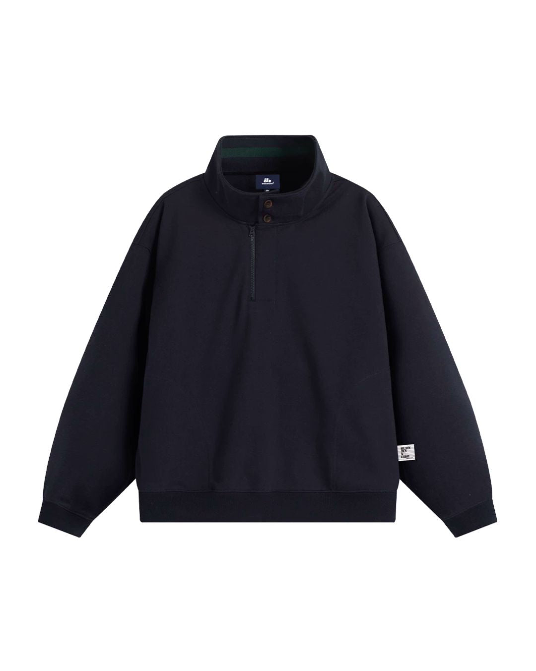 【10日以内お届け】Half-zip Buttoned Sweat　SW096