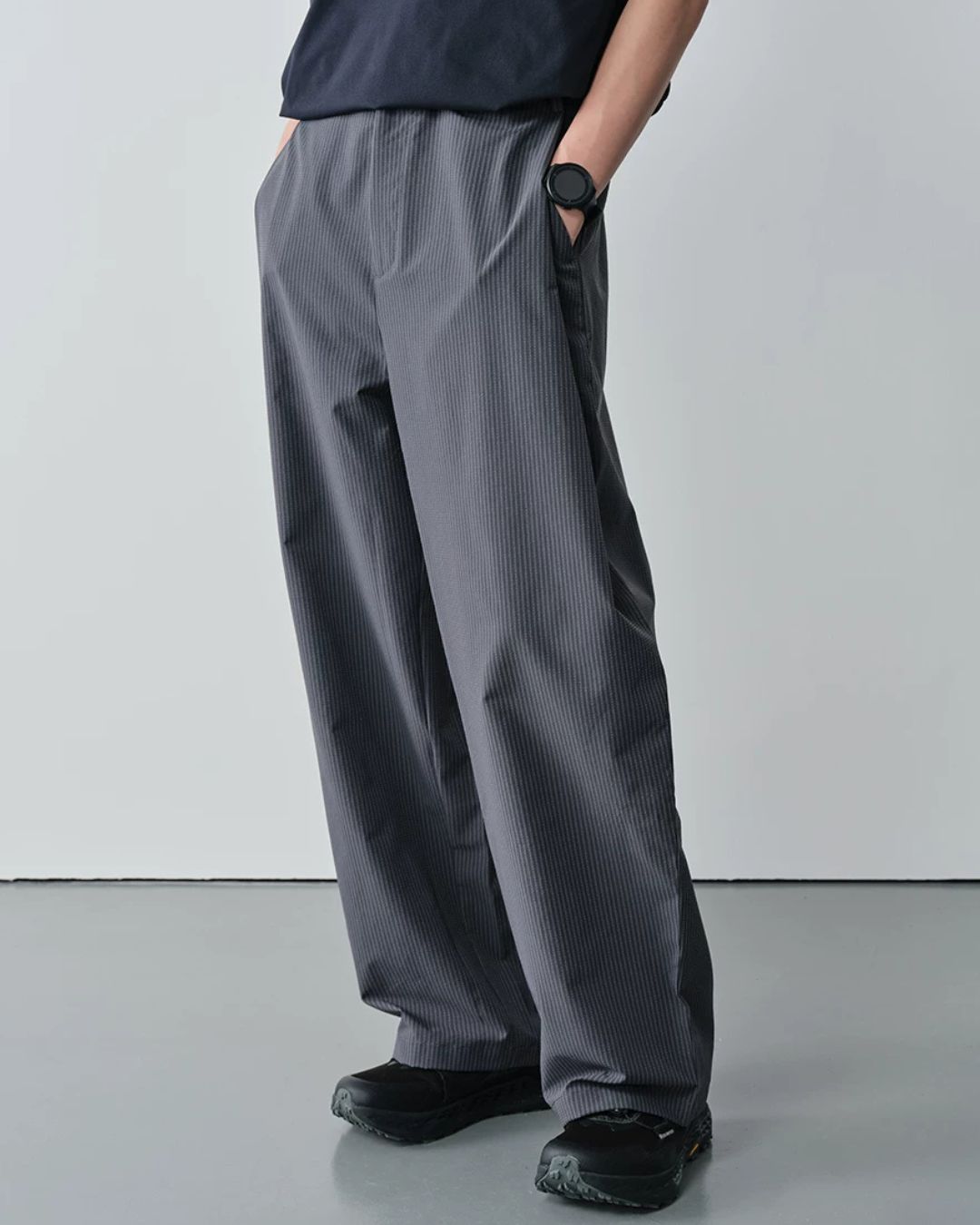 Seersucker Stripe Wide Pants　WP109
