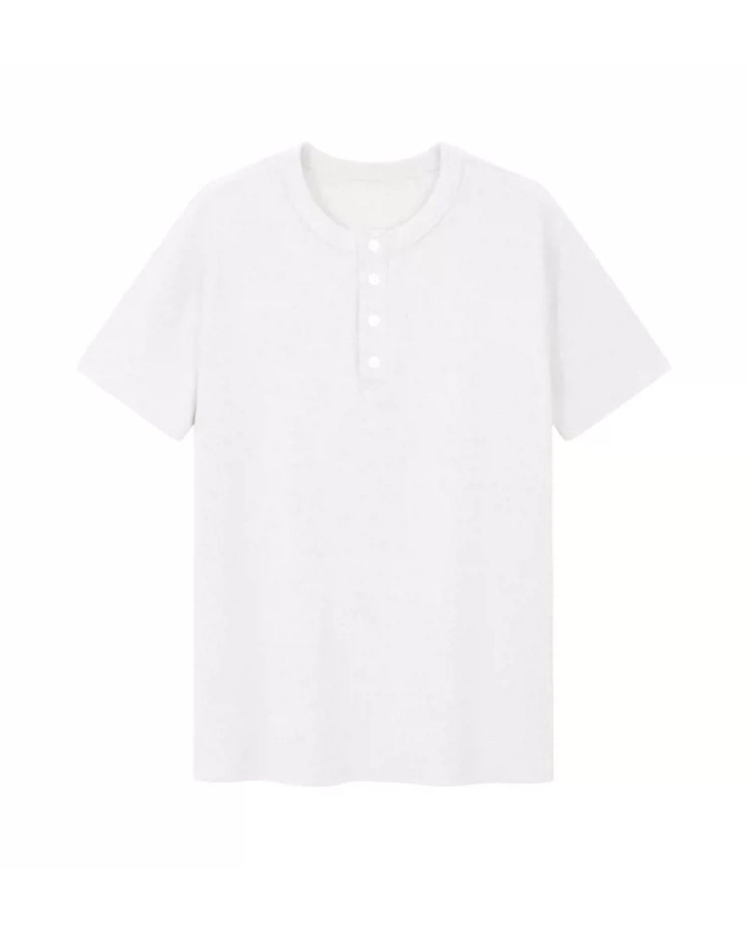 Henley-Neck Slub T-Shirt　ST219