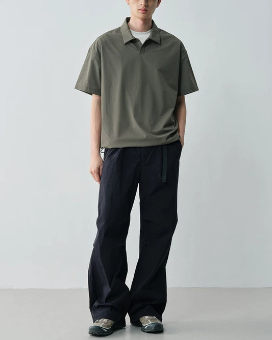 Nylon Drawstring Polo Shirt　SS084