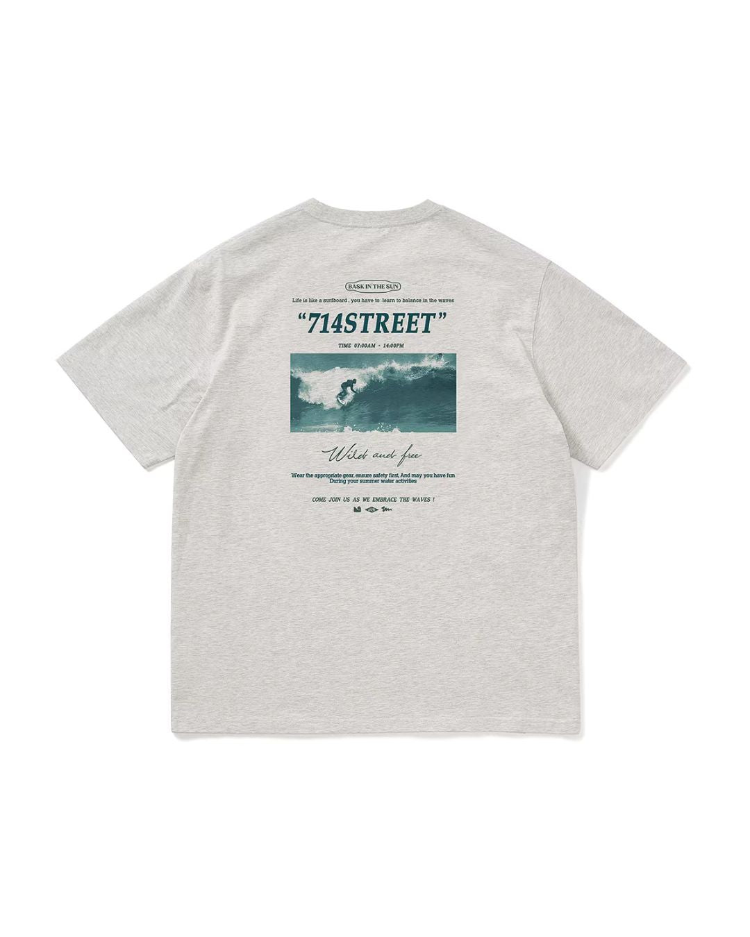 Surfing Back Print T-shirt　ST172