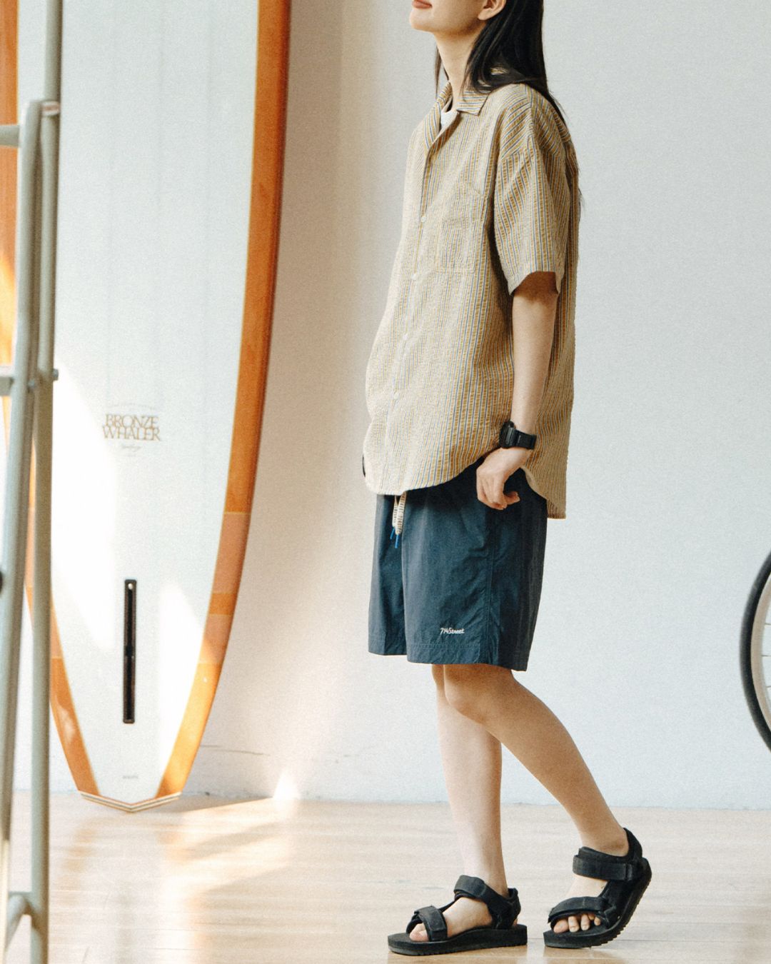 【10日以内お届け】Nylon Logo Half Pants　SP021