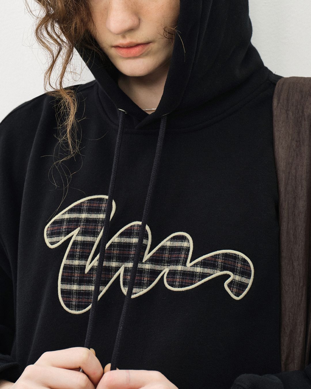 Check Patch Hoodie　HD074