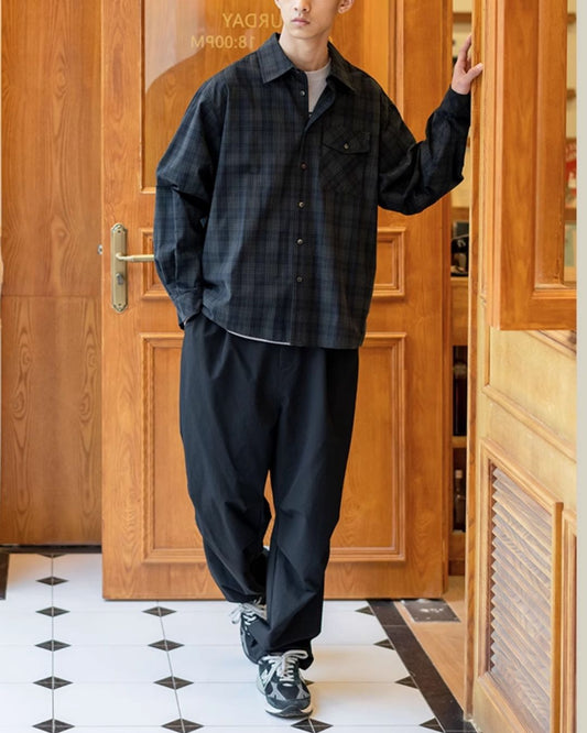 Tartan Check Loose Shirt　LS096