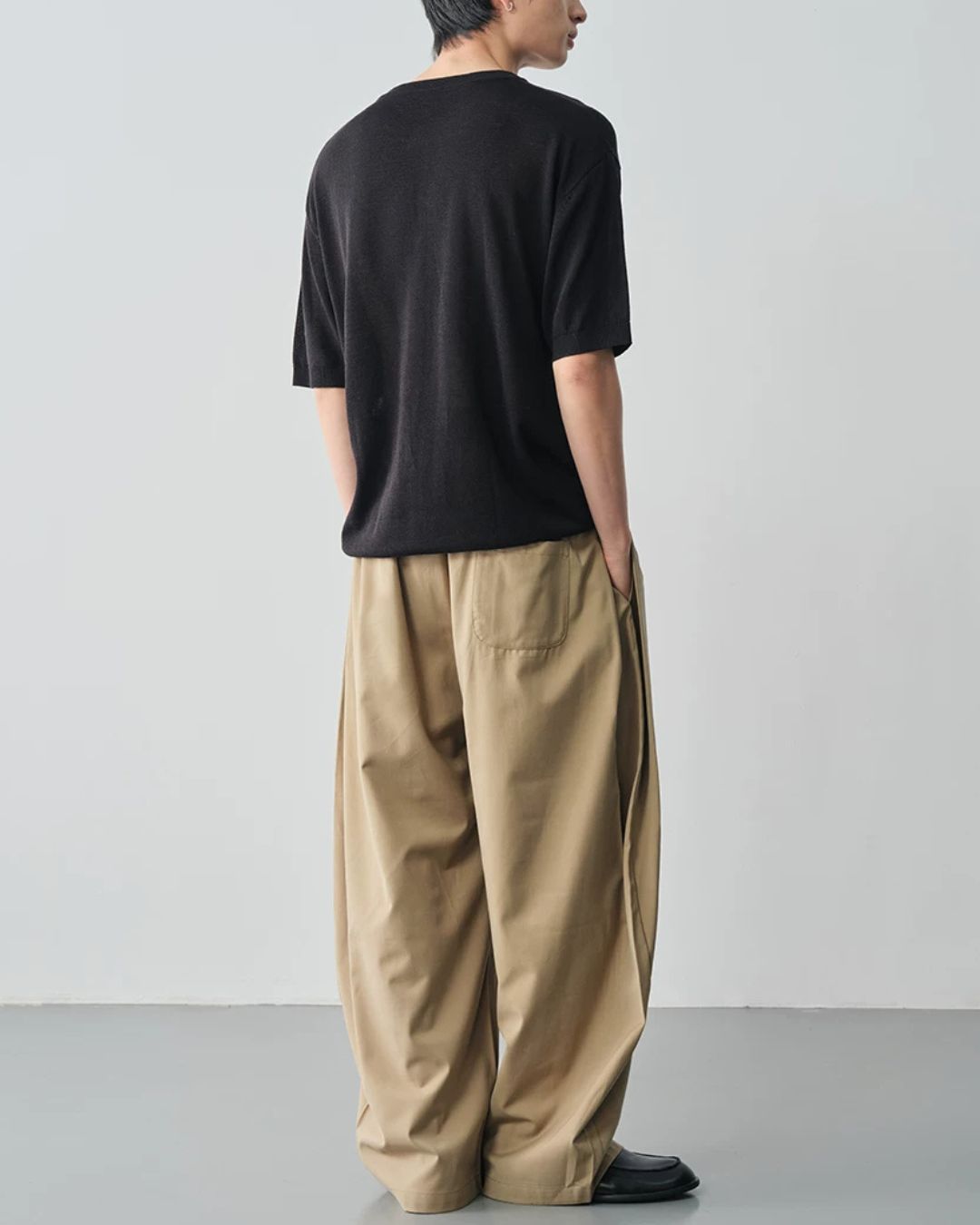 Linen Blended Drape Pants　WP105
