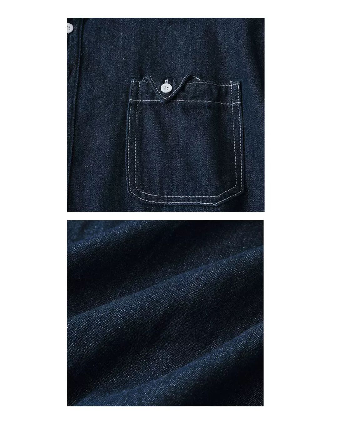 Stitch Pocket Denim Work Shirt　SS080